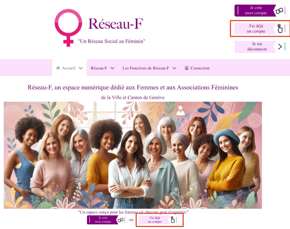 reseau f connexion aide 1