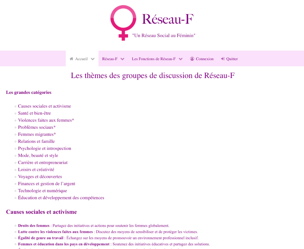reseau f groupe aide 6