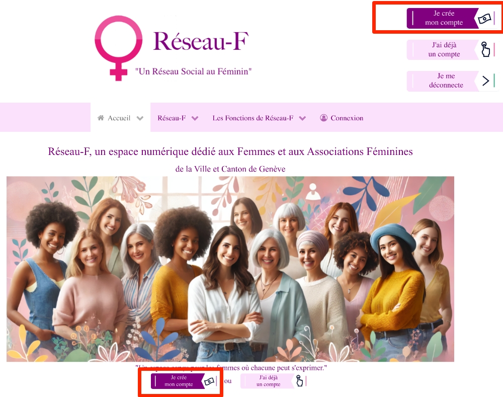 reseau f inscription aide