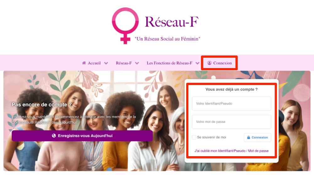 reseau f connexion aide 2